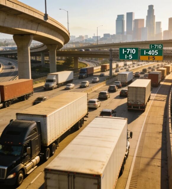 Navigating LA Freight: How a Local Trucking Company Optimizes I-710, I-405 & I-5 Freight Delivery