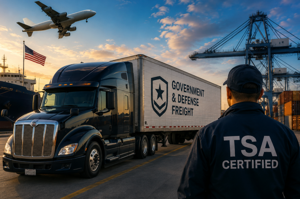 Government & Defense Freight in Los Angeles: Why Choosing a TSA Certified Trucking Company Is Essential